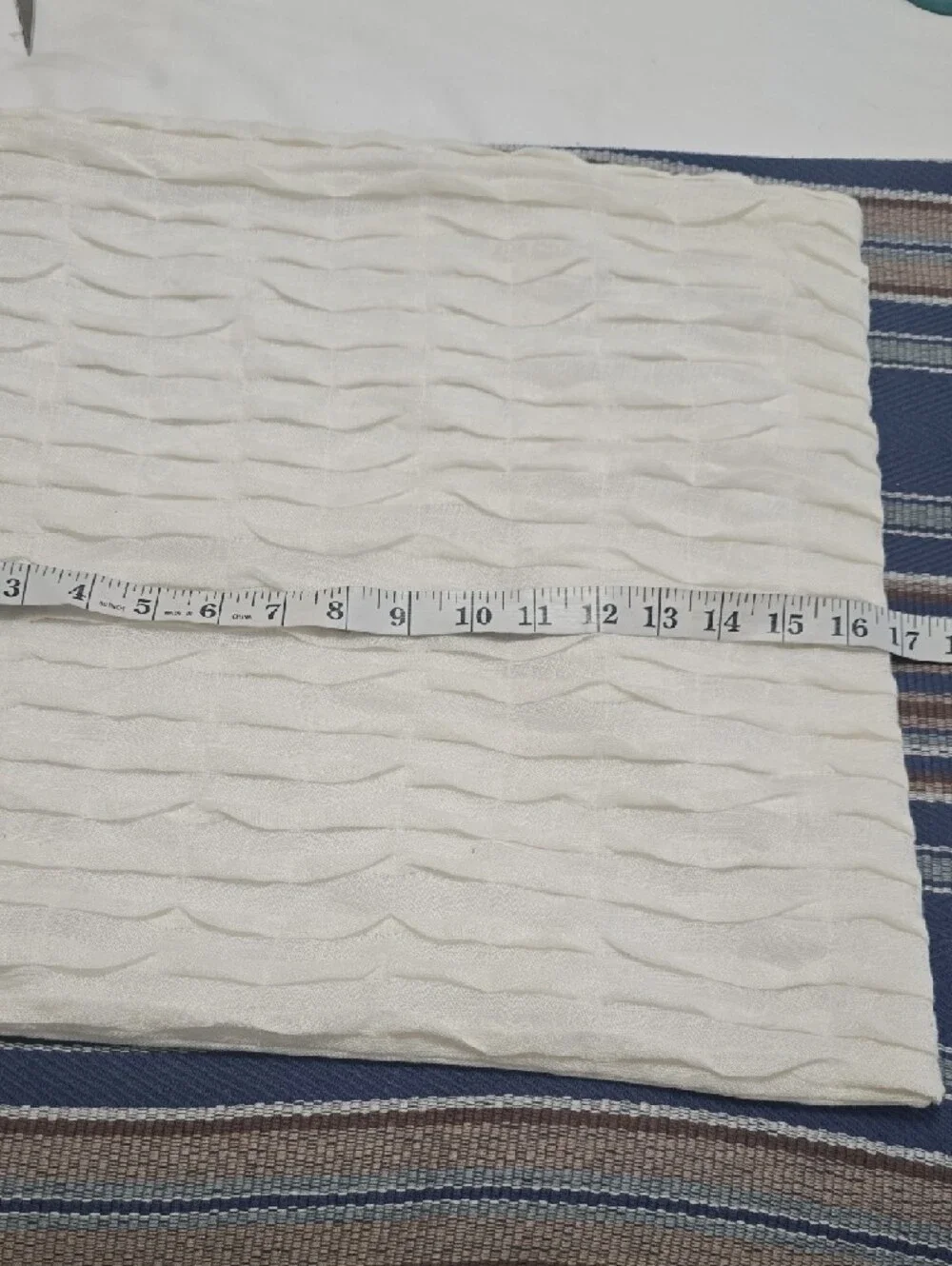 Ethan Allen White‎ Layered Wave Accent Pillow Cover